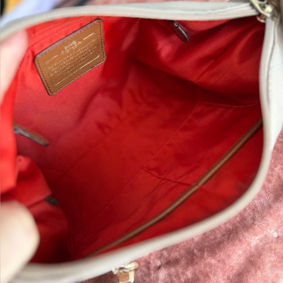 Coach Canvas Tan Leather Sawyer Crossbody - Picture 9 of 14